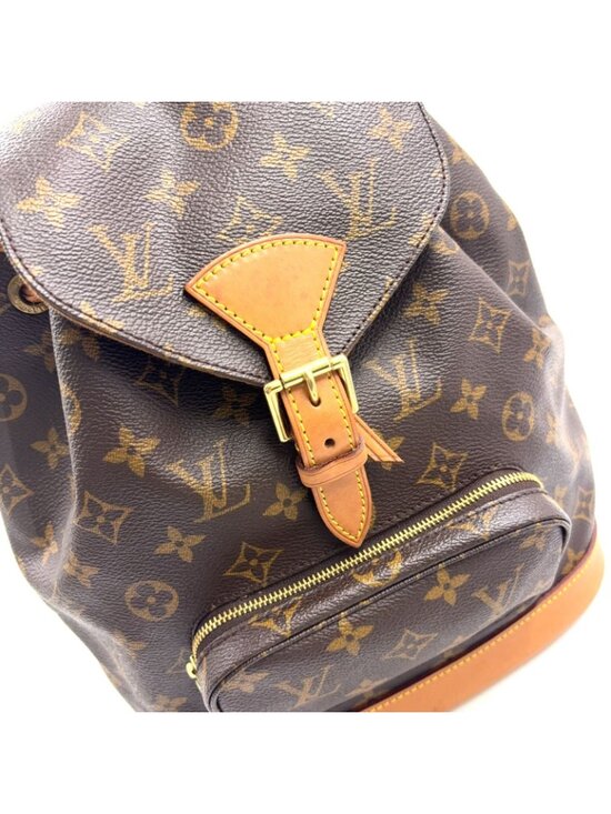 Louis Vuitton Montsouris Monogram Leather Brown Light Backpack Gold main image 10